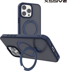 Xssive Back Case voor Magsafe Ronde Stand iPhone 14 Pro - Blauw