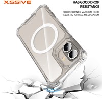 Xssive Anti Shock Case compatible with Magsafe iPhone 16 Pro Max - Clear-2