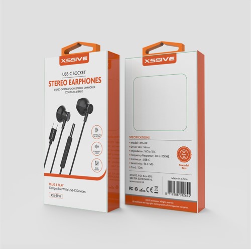 Xssive Stereo Headphones Type-C XSS-EP18B - Zwart-2