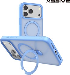 Xssive Back Case voor Magsafe Ronde Stand iPhone 17 Pro Max/18 Pro Max - Licht Blauw