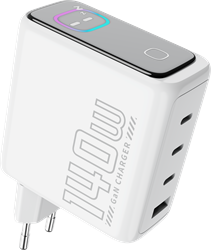 Xssive 140W PD GaN Fast Charger with Smart Display XSS-AC89 - White
