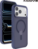 Xssive Back Case Color Clear Serie voor Magsafe iPhone 17 - Donker Blauw