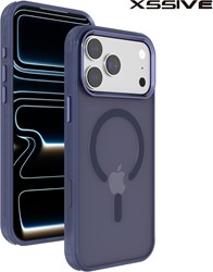 Xssive Back Case Color Clear Série pour Magsafe iPhone 17 Pro Max/18 Pro Max - Foncé Bleu