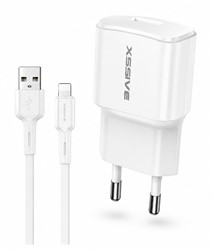 Xssive Reiseladegerät 1A mit 8-Pin Kabel (iPhone) XSS-AC52L - Weiß
