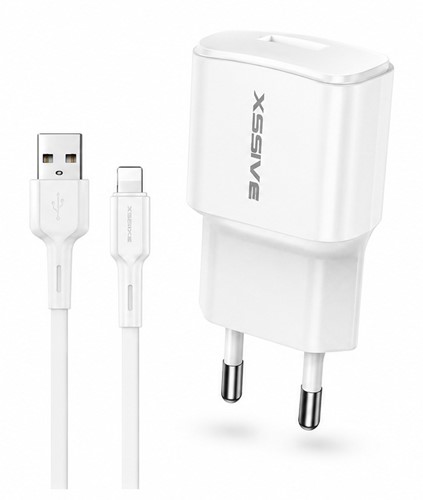 Xssive Reiseladegerät 1A mit 8-Pin Kabel (iPhone) XSS-AC52L - Weiß