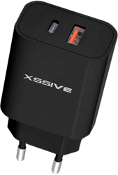 Xssive PD 20W/QC18W Dual Port Wall Charger XSS-AC64NB - Black 