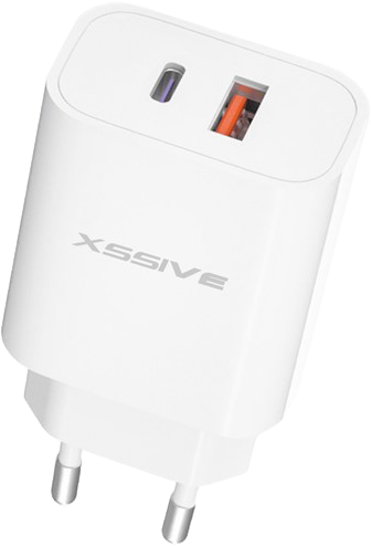 Xssive PD 20W/QC18W Dual Port Wall Charger XSS-AC64NW - White 