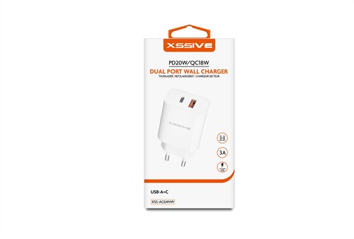 Xssive PD 20W/QC18W Dual Port Wandladegerät XSS-AC64NW - Weiß  -2
