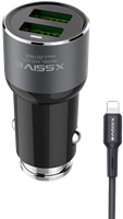 Xssive Duo Auto Ladegerät + 8-Pin Kabel 3.6A - Schwarz 