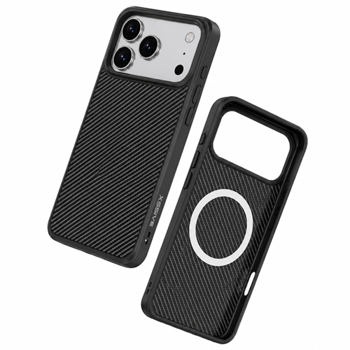 Xssive TPU Back Case Carbon for Magsafe iPhone 17 Pro - Black