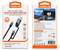Xssive Câble USB-C vers USB-C 4K avec adaptateur HDMI XSS-CC-HDMI-2