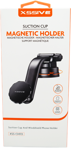 Xssive Magnetic Car Holder with Suction Cup XSS-CH113-3