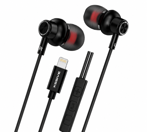 Xssive 8-Pin In-Ear Stereo Earphones for iPhone XSS-EP26B - Zwart