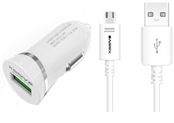 Xssive Auto Ladegerät mit Micro USB Kabel - Weiß 