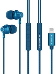 Xssive Écouteurs stéréo In-Ear 8-Pin pour iPhone XSS-EP26BL - Bleu
