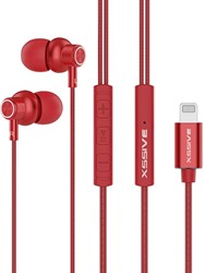 Xssive Écouteurs stéréo In-Ear 8-Pin pour iPhone XSS-EP26R - Rouge