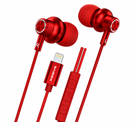 Xssive 8-Pin In-Ear Stereo Earphones for iPhone XSS-EP26R - Red