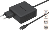 xssive 100W GaN Super Schnell USB-C Ladegerät XSS-100W 1.8MB - Schwarz 