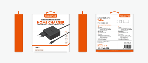 xssive 100W GaN Super Schnell USB-C Ladegerät XSS-100W 1.8MB - Schwarz -2