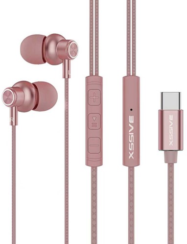 Xssive Stereo In-Ear Earphones Type-C XSS-EP25P- Pink