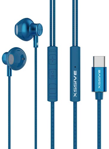 Xssive Stereo Headphones Type-C XSS-EP18BL - Blue
