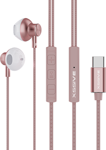 Xssive Stereo Headphones Type-C XSS-EP18P - Pink