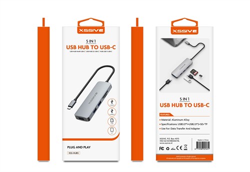 Xssive 5in1 USB Hub to USB-C XSS-HUB5-3
