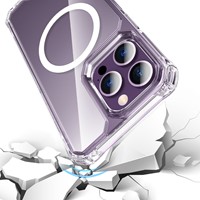 Xssive Anti Shock Back Case compatible for Magsafe iPhone 13 Pro Max - Clear-3