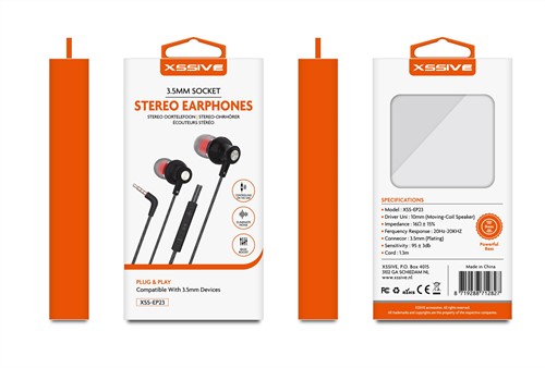 Xssive Stereo Headphones 3.5mm XSS-EP23 - Zwart-2