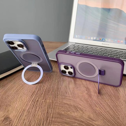 Xssive Back Case for Magsafe Round Stand iPhone 12 Pro Max - Purple-2