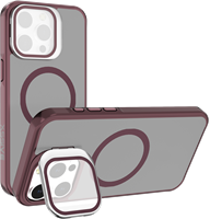 Xssive Back Case for Magsafe with Lens Standard iPhone 16 Plus - Wine Red