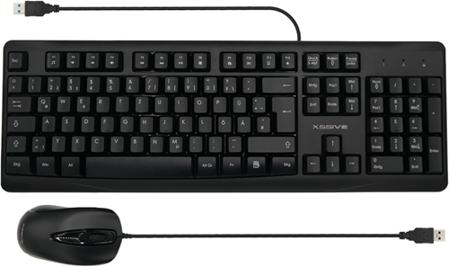 Xssive XSS-KMSET2 Wired Keyboard & Mouse Combo - QWERTZ