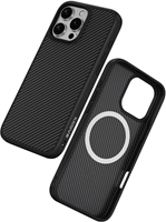 Xssive TPU Back Case Carbon for Magsafe iPhone 17 Pro - Black-1