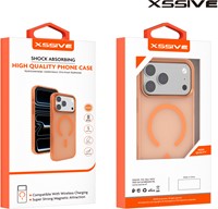 Xssive Back Case Color Clear Série pour Magsafe iPhone 17 Pro/18 Pro - Orange-3