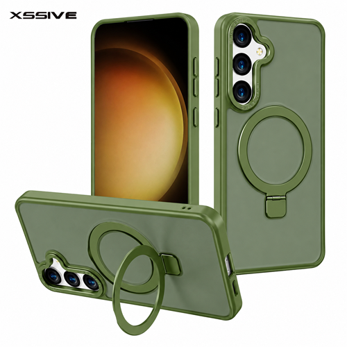 Xssive Back Case for Magsafe Round Stand Galaxy S24 - Green