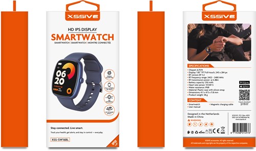 Xssive Smart Watch XSS-SW16BL - Blauw-3