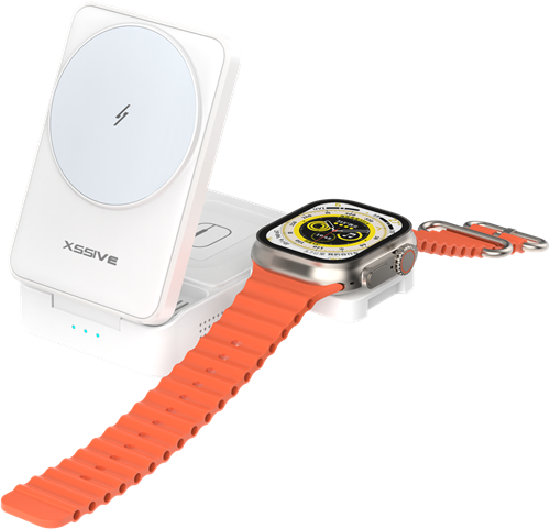 Xssive Chargeur sans fil induction magnétique 3en1 XSS-STAND12 - Blanc -2