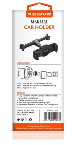 Xssive Rear Seat Car Holder XSS-BSH1 - Black-3