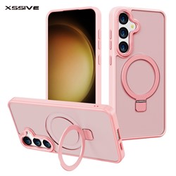 Xssive Back Case voor Magsafe Ronde Stand Galaxy S24 Ultra - Pink