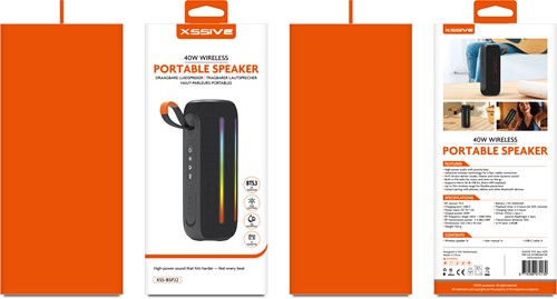Xssive Wireless 40W Tragbarer Lautsprecher XSS-BSP22 - Schwarz-2