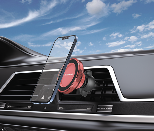 Xssive Magnetic Car Phone Holder XSS-CHMS5RD - Red -3