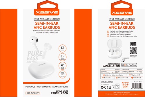 Xssive Wireless Earbuds ANC XSS-TWS15W - Wit-3